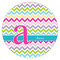 Colorful Chevron Icing Circle - XSmall - Single