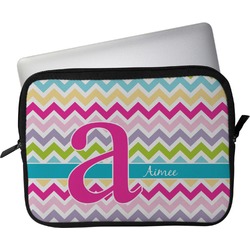 Colorful Chevron Laptop Sleeve / Case - 11" (Personalized)