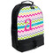 Colorful Chevron Large Backpack - Black - Angled View