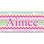 Colorful Chevron Front License Plate (Personalized)