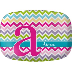 Colorful Chevron Melamine Platter (Personalized)