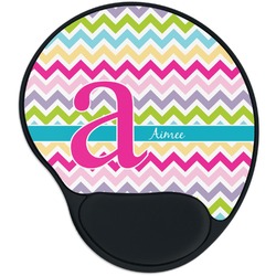 Colorful Chevron Mouse Pad with Wrist Support