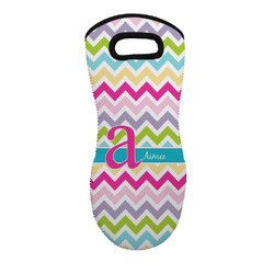 Colorful Chevron Neoprene Oven Mitt - Single w/ Name and Initial