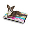 Colorful Chevron Outdoor Dog Beds - Medium - IN CONTEXT