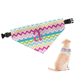 Colorful Chevron Dog Bandana - XLarge (Personalized)