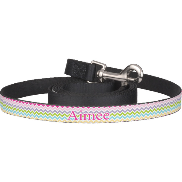 Custom Colorful Chevron Dog Leash (Personalized)