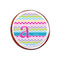 Colorful Chevron Printed Icing Circle - XSmall - On Cookie