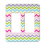 Colorful Chevron Rocker Style Light Switch Cover - Two Switch