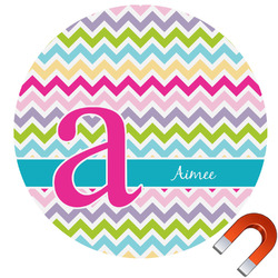Colorful Chevron Car Magnet (Personalized)