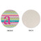 Colorful Chevron Round Linen Placemats - APPROVAL (single sided)