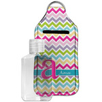 Colorful Chevron Hand Sanitizer & Keychain Holder - Large (Personalized)