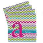 Colorful Chevron Absorbent Stone Coasters - Set of 4 (Personalized)