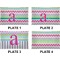 Colorful Chevron Set of Rectangular Dinner Plates (Approval)