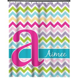 Colorful Chevron Extra Long Shower Curtain - 70"x84" (Personalized)
