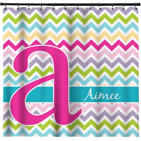 Custom Colorful Chevron Shower Curtain - Custom Size (Personalized)