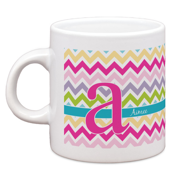 Custom Colorful Chevron Espresso Cup (Personalized)