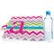 Colorful Chevron Sports Towel Folded with Water Bottle