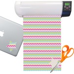 Colorful Chevron Sticker Vinyl Sheet (Permanent)