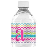 Colorful Chevron Water Bottle Labels - Custom Sized (Personalized)