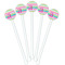 Colorful Chevron White Plastic 5.5" Stir Stick - Fan View