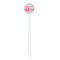 Colorful Chevron White Plastic 5.5" Stir Stick - Round - Single Stick