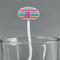 Colorful Chevron White Plastic 7" Stir Stick - Oval - Main