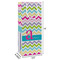 Colorful Chevron Wine Gift Bag - Dimensions