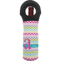 Colorful Chevron Wine Tote Bag (Personalized)