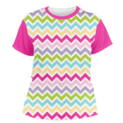 Colorful Chevron Women's Crew T-Shirt - X Large