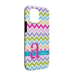 Colorful Chevron iPhone Case - Rubber Lined - iPhone 13 Pro (Personalized)