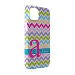 Colorful Chevron iPhone Case - Plastic - iPhone 14 (Personalized)