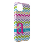 Colorful Chevron iPhone Case - Plastic - iPhone 14 Plus (Personalized)