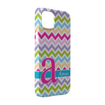 Colorful Chevron iPhone Case - Plastic - iPhone 14 Pro (Personalized)