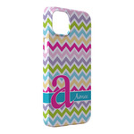 Colorful Chevron iPhone Case - Plastic - iPhone 14 Pro Max (Personalized)