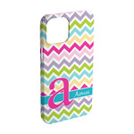 Colorful Chevron iPhone Case - Plastic - iPhone 15 Pro (Personalized)