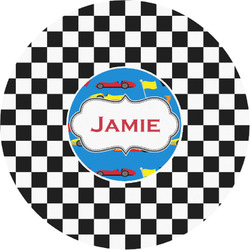 Checkers & Racecars Multipurpose Round Labels - 1" (Personalized)