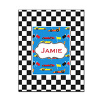 Checkers & Racecars Wood Print - 16x20 (Personalized)