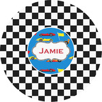 Checkers & Racecars Multipurpose Round Labels - Custom Sized (Personalized)