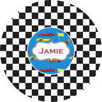 Checkers & Racecars Multipurpose Round Labels - 5" (Personalized)