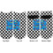 Checkers & Racecars Adult Ankle Socks - Double Pair - Front and Back - Apvl