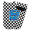 Checkers & Racecars Adult Ankle Socks - Single Pair - Front and Back