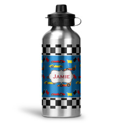 Checkers & Racecars Water Bottle - Aluminum - 20 oz (Personalized)