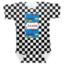 Checkers & Racecars Baby Bodysuit 3-6 (Personalized)