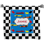 Checkers & Racecars Bath Towel (Personalized)