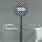 Checkers & Racecars Black Plastic 5.5" Stir Stick - Round - Main