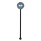 Checkers & Racecars Black Plastic 5.5" Stir Stick - Round - Single Stick