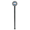 Checkers & Racecars Black Plastic 7" Stir Stick - Round - Single Stick