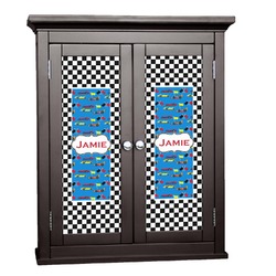 Checkers & Racecars Cabinet Decal - Small (Personalized)