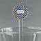 Checkers & Racecars Clear Plastic 7" Stir Stick - Round - Main