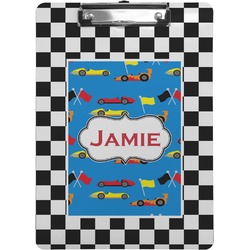 Checkers & Racecars Clipboard (Letter Size) (Personalized)